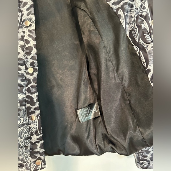 Nice Istanbul Animal Print Quilted Coat with Rhinestones Size M - Picture 3 of 12